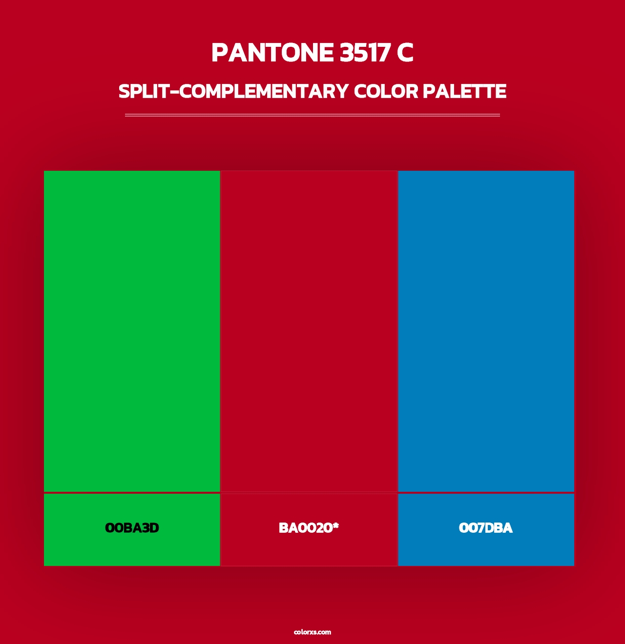 PANTONE 3517 C - Split-Complementary Color Palette