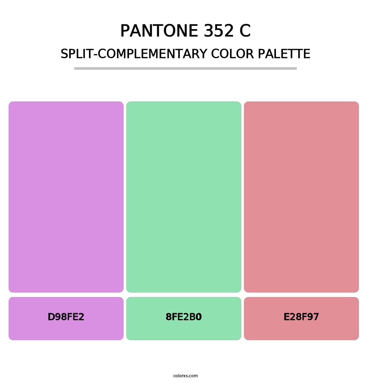 PANTONE 352 C - Split-Complementary Color Palette