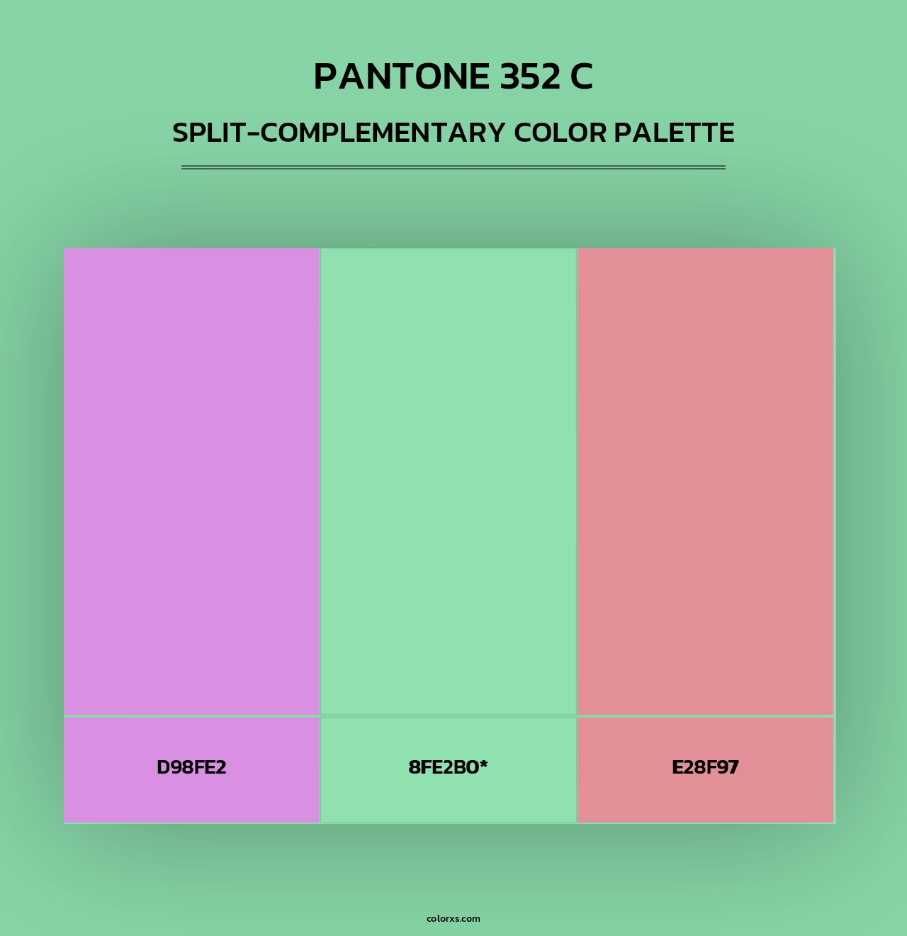 PANTONE 352 C - Split-Complementary Color Palette