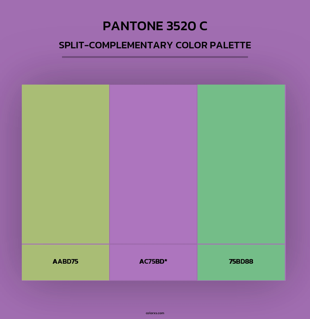 PANTONE 3520 C - Split-Complementary Color Palette
