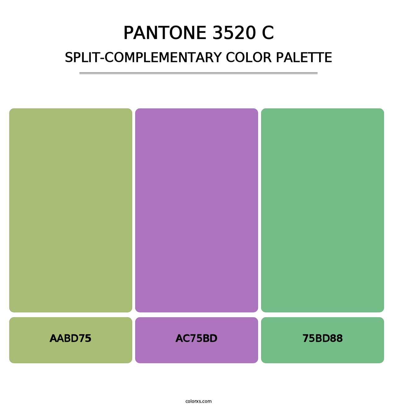 PANTONE 3520 C - Split-Complementary Color Palette