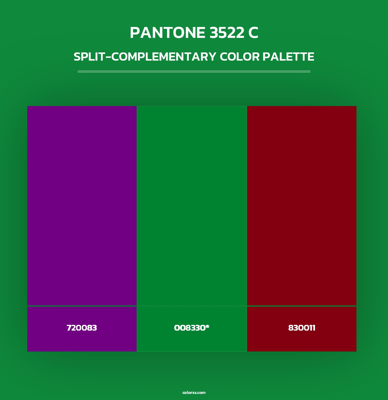 PANTONE 3522 C - Split-Complementary Color Palette