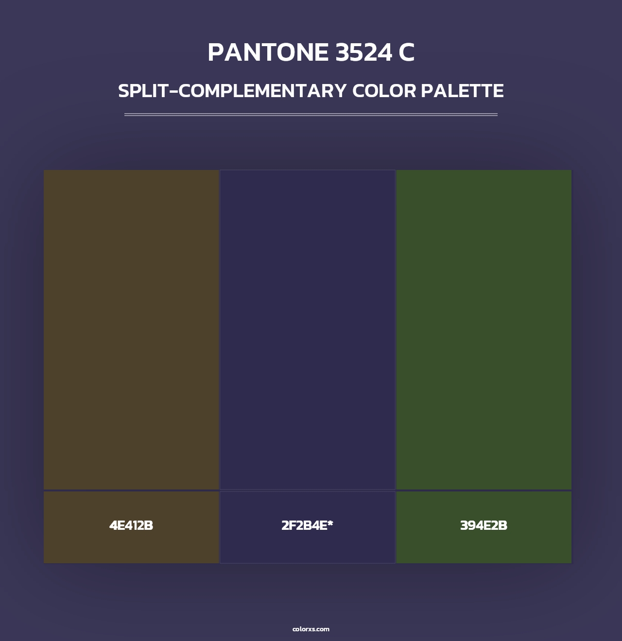 PANTONE 3524 C - Split-Complementary Color Palette