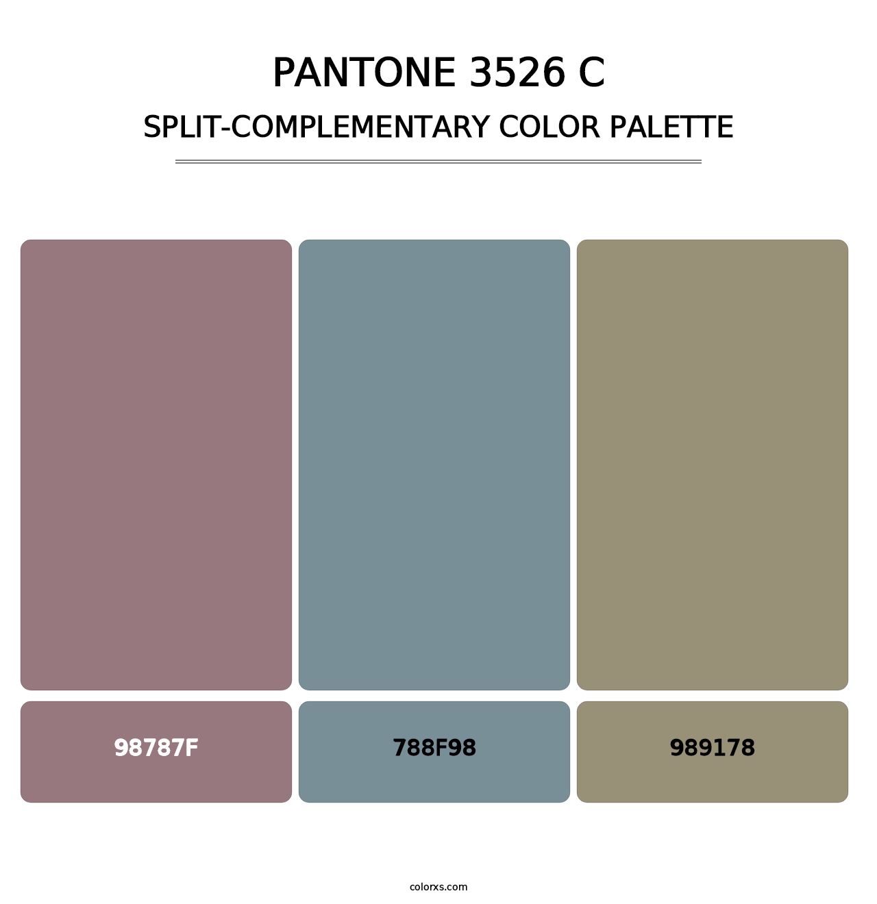 PANTONE 3526 C - Split-Complementary Color Palette