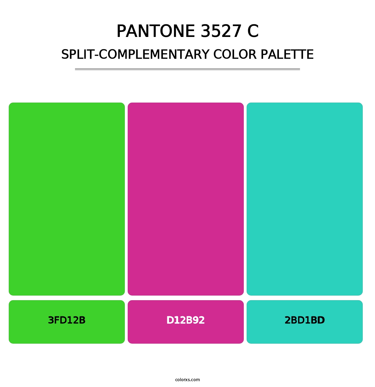 PANTONE 3527 C - Split-Complementary Color Palette