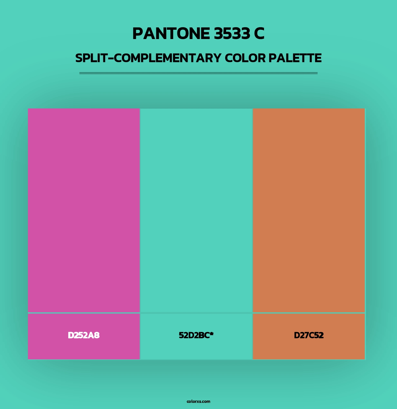 PANTONE 3533 C - Split-Complementary Color Palette