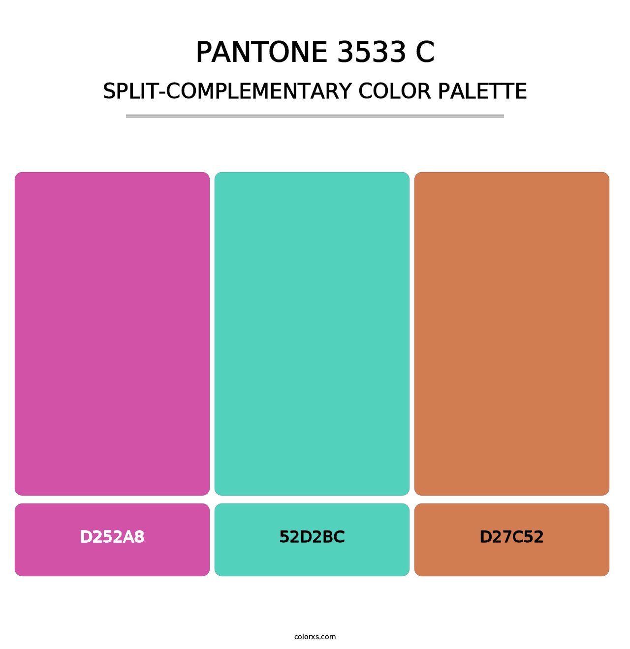 PANTONE 3533 C - Split-Complementary Color Palette