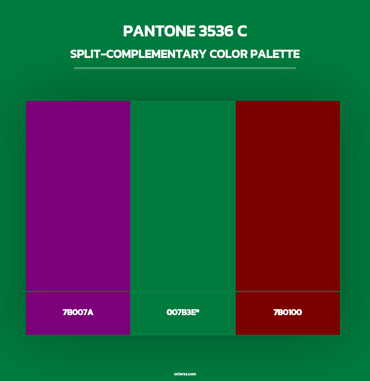 PANTONE 3536 C - Split-Complementary Color Palette