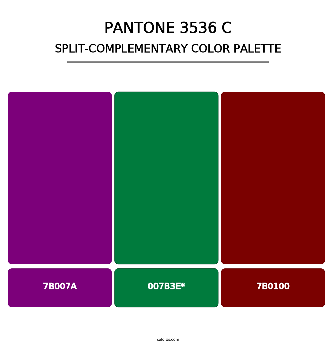 PANTONE 3536 C - Split-Complementary Color Palette