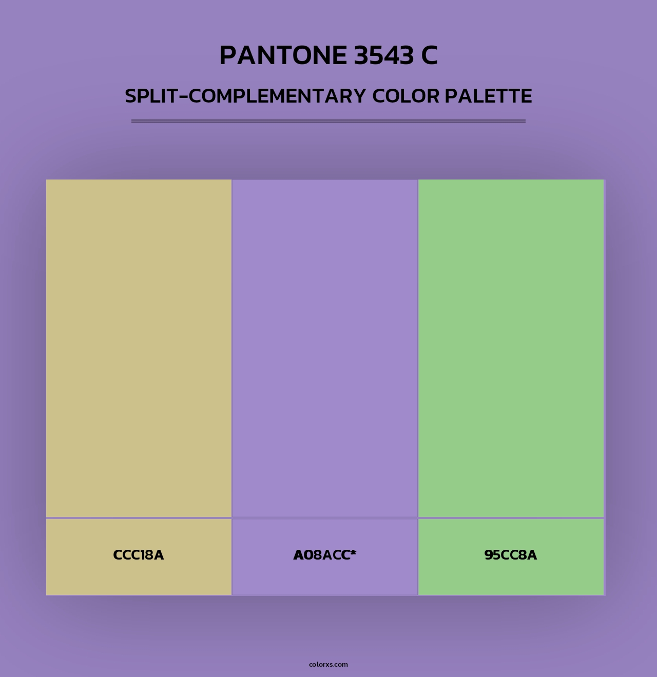 PANTONE 3543 C - Split-Complementary Color Palette
