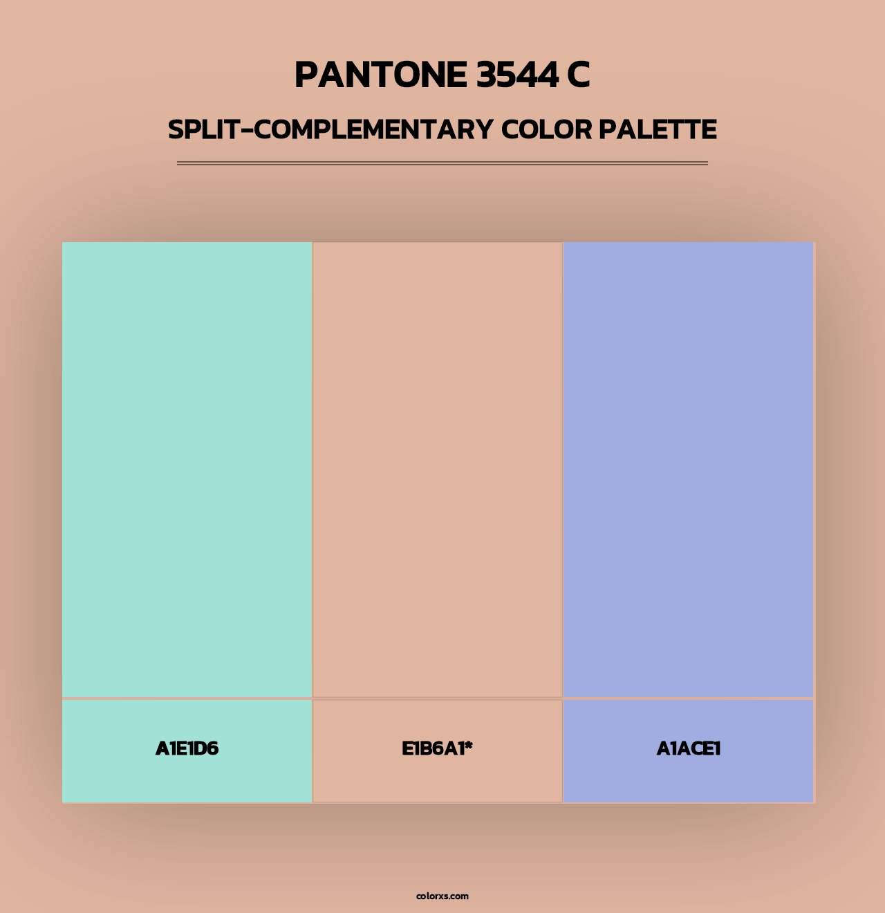PANTONE 3544 C - Split-Complementary Color Palette