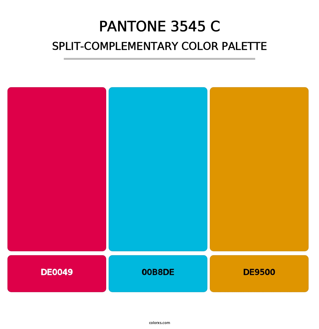 PANTONE 3545 C - Split-Complementary Color Palette