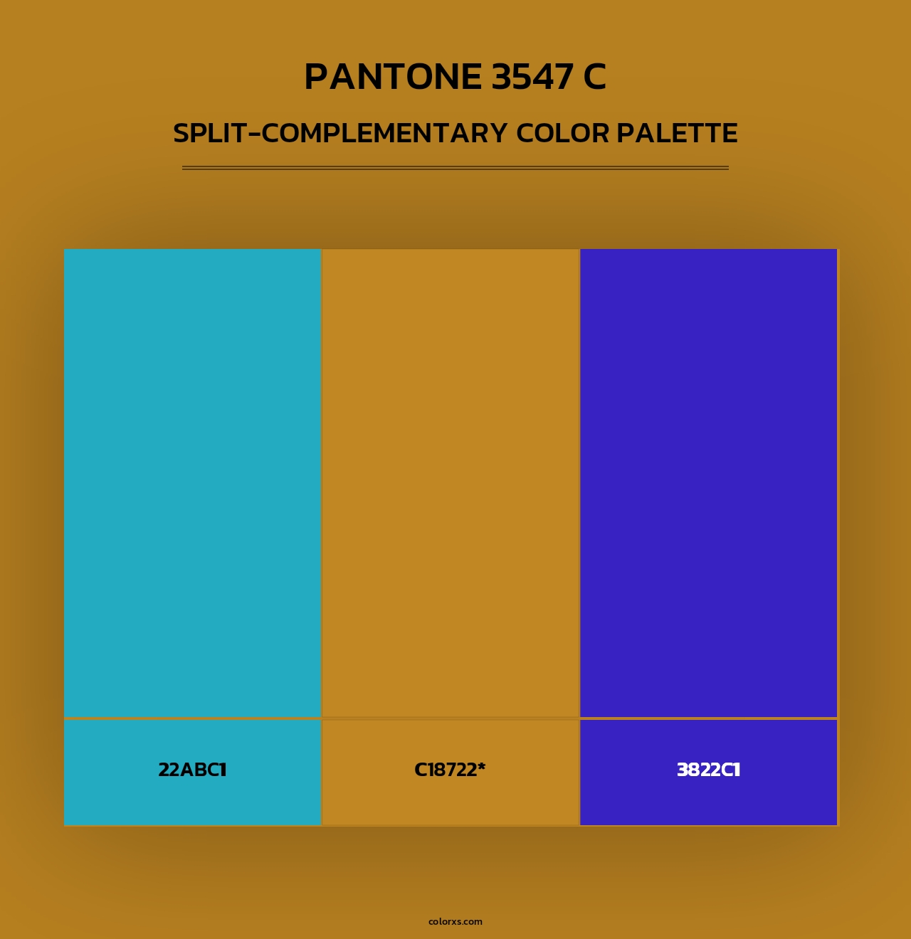PANTONE 3547 C - Split-Complementary Color Palette