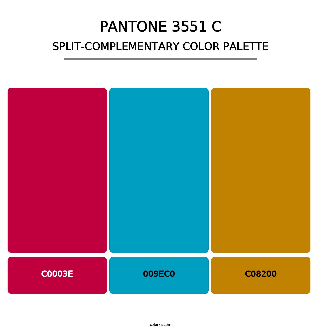 PANTONE 3551 C - Split-Complementary Color Palette