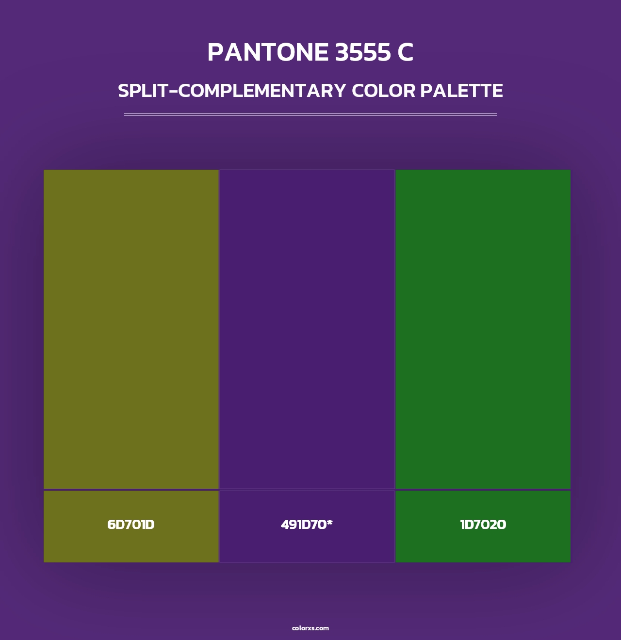 PANTONE 3555 C - Split-Complementary Color Palette