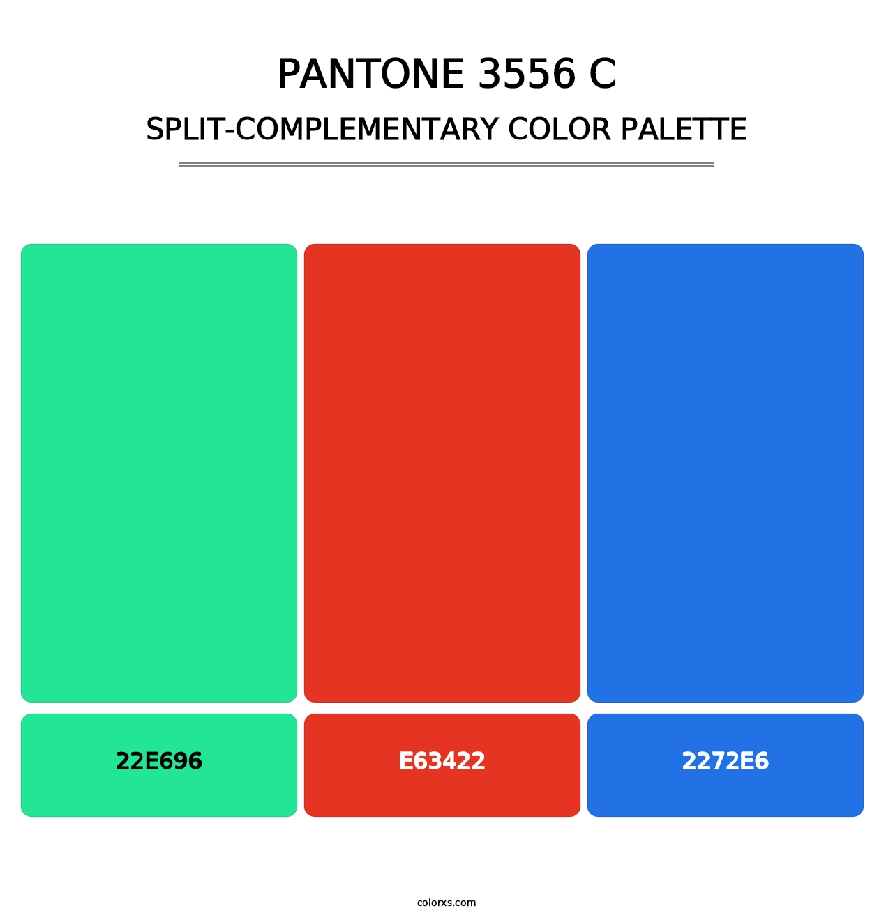 PANTONE 3556 C - Split-Complementary Color Palette
