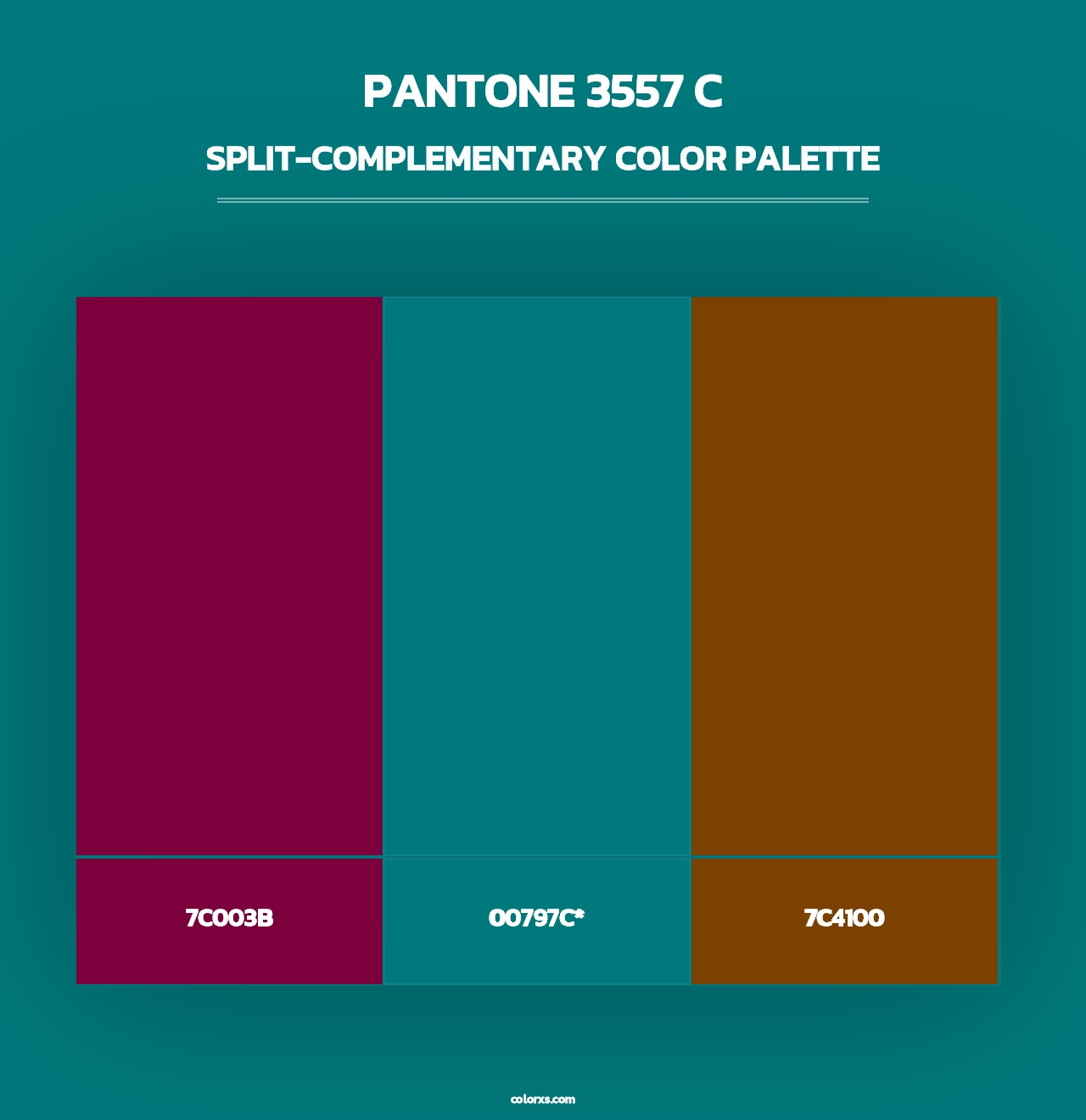 PANTONE 3557 C - Split-Complementary Color Palette