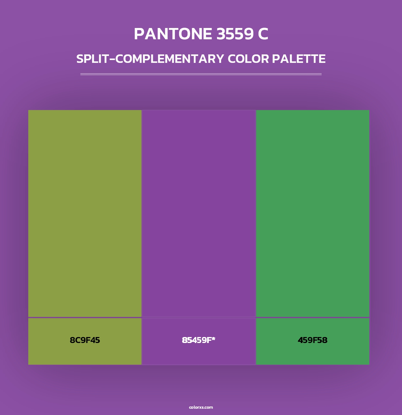 PANTONE 3559 C - Split-Complementary Color Palette
