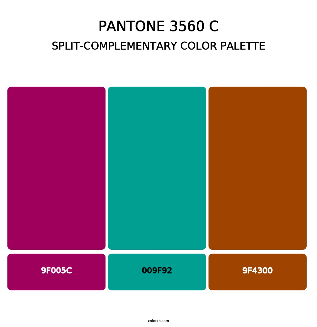 PANTONE 3560 C - Split-Complementary Color Palette