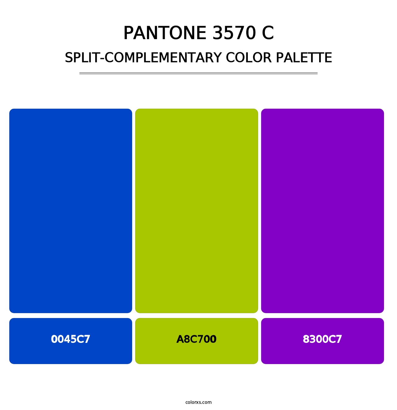 PANTONE 3570 C - Split-Complementary Color Palette