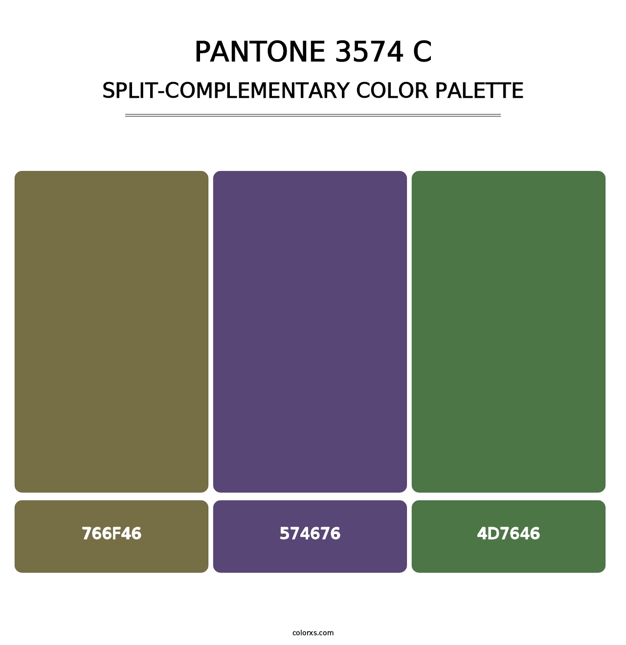 PANTONE 3574 C - Split-Complementary Color Palette