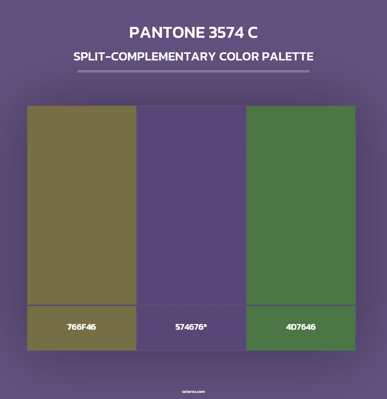 PANTONE 3574 C - Split-Complementary Color Palette