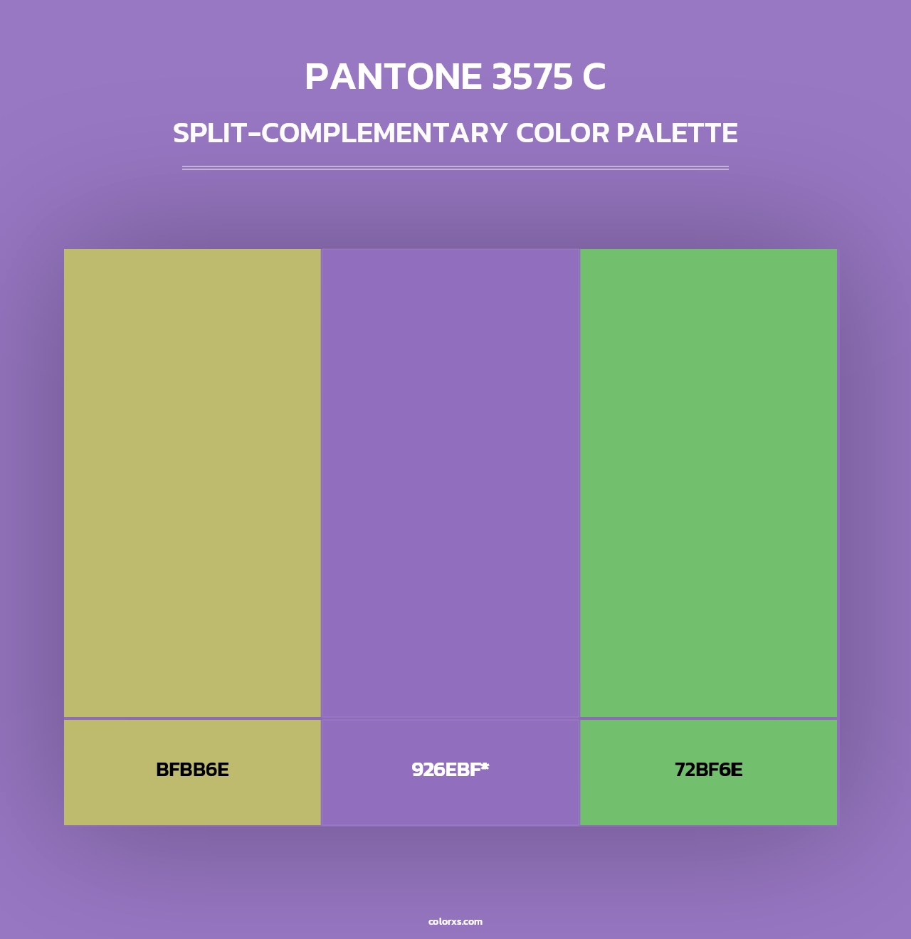 PANTONE 3575 C - Split-Complementary Color Palette