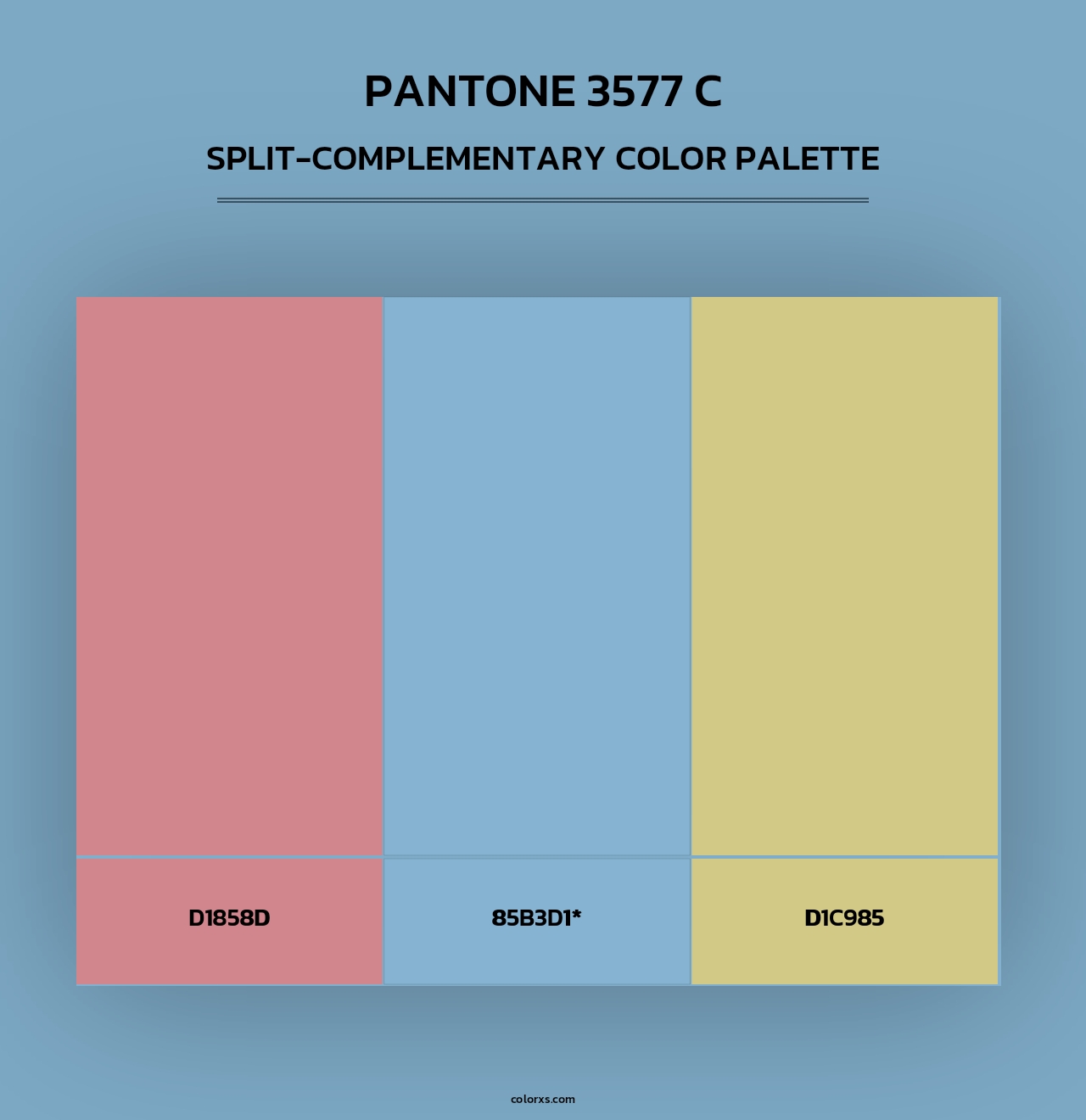 PANTONE 3577 C - Split-Complementary Color Palette