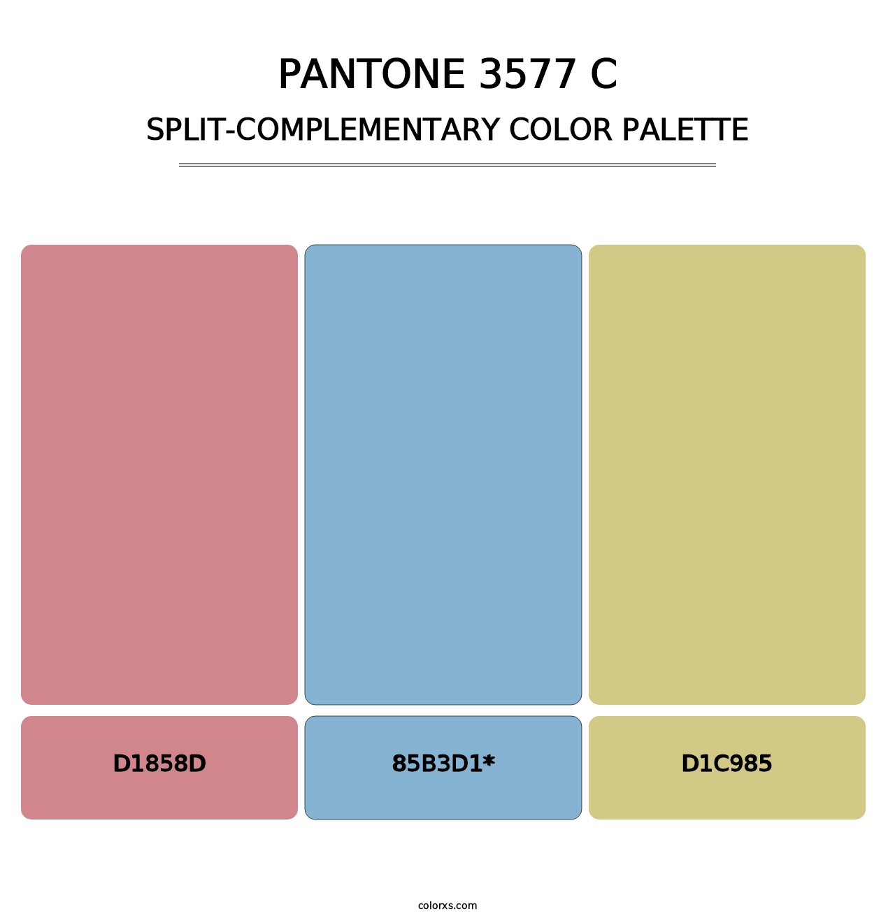 PANTONE 3577 C - Split-Complementary Color Palette