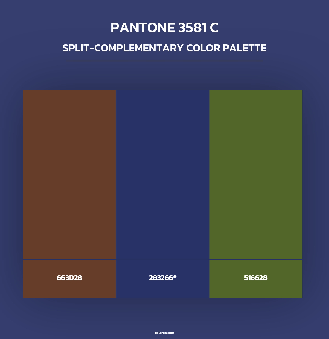 PANTONE 3581 C - Split-Complementary Color Palette