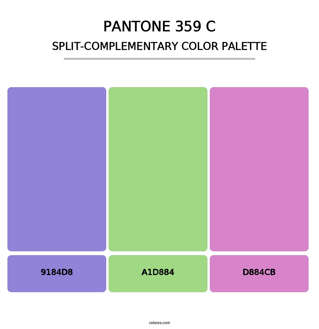 PANTONE 359 C - Split-Complementary Color Palette