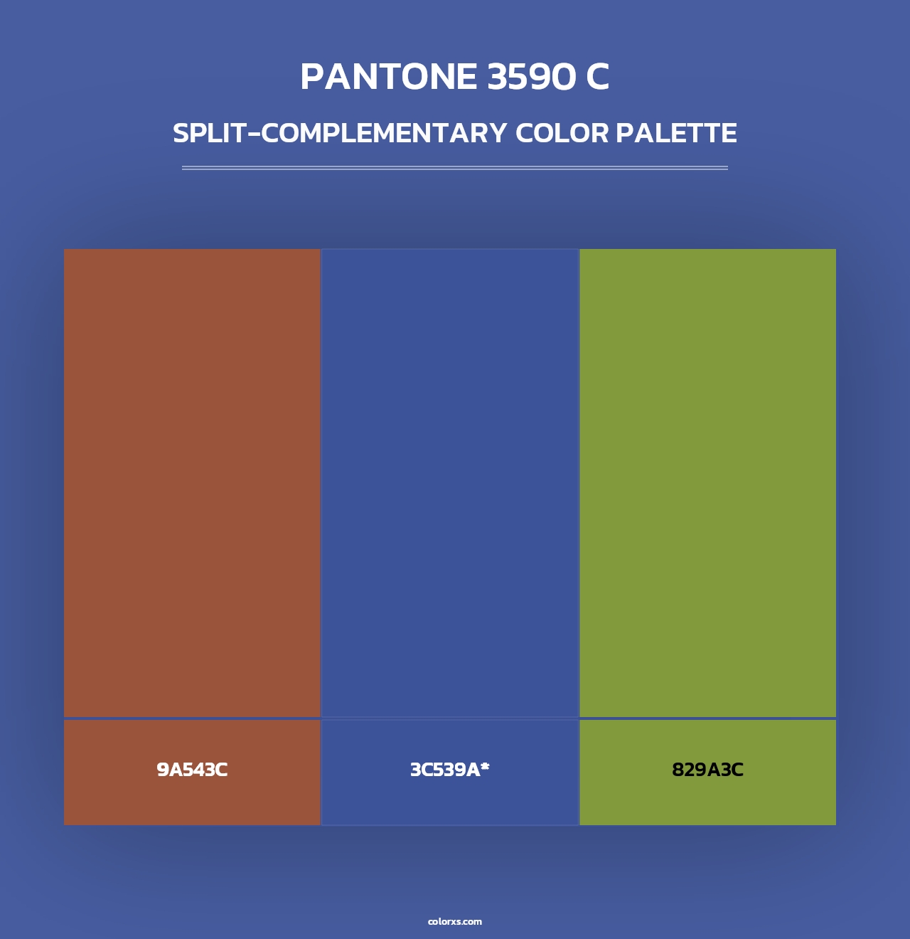 PANTONE 3590 C - Split-Complementary Color Palette