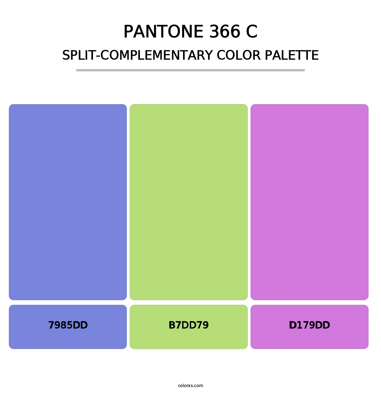 PANTONE 366 C - Split-Complementary Color Palette