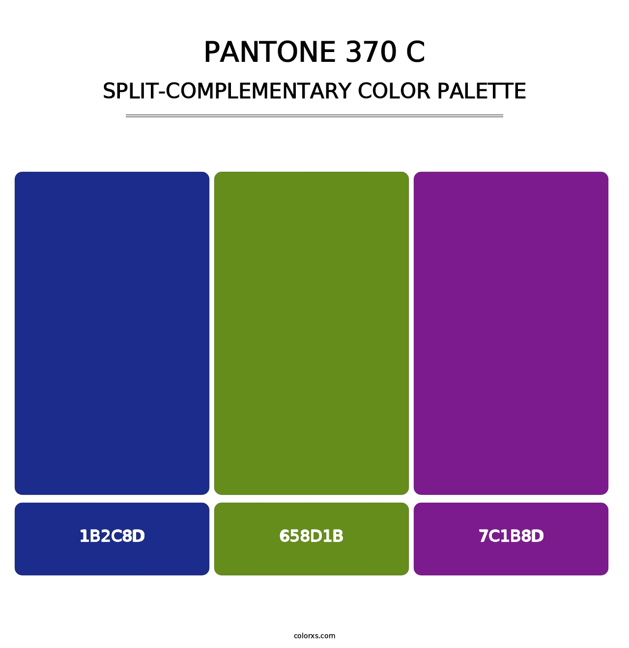 PANTONE 370 C - Split-Complementary Color Palette
