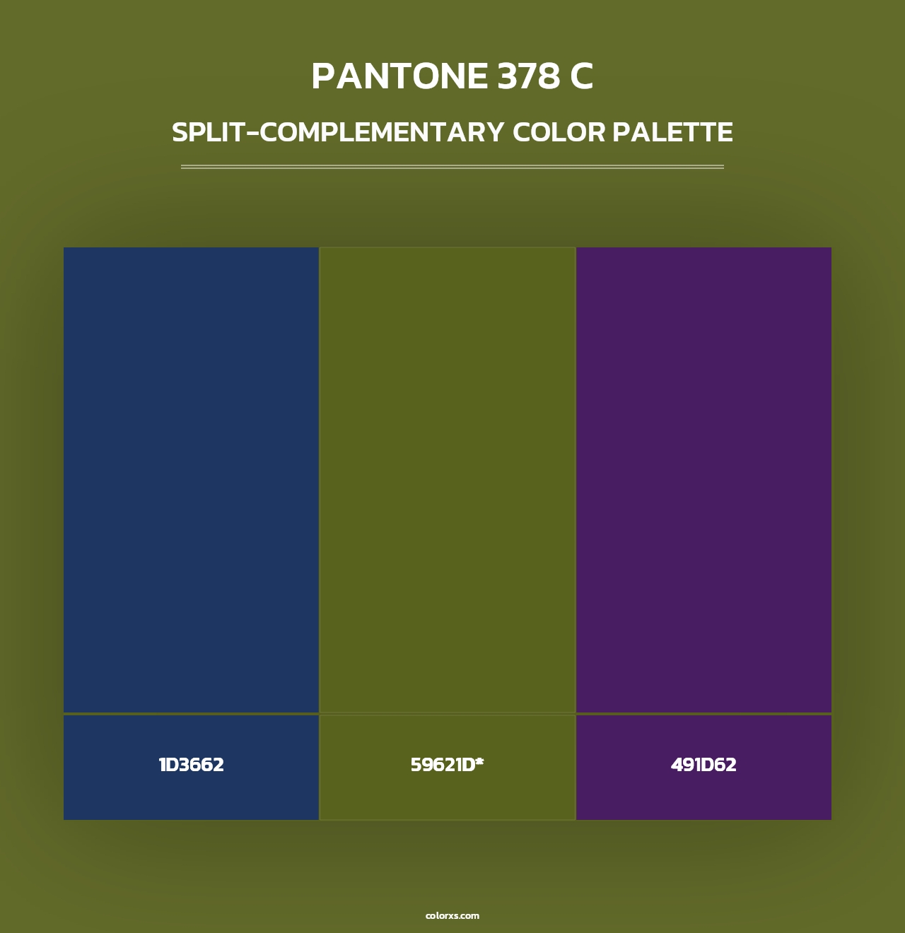 PANTONE 378 C - Split-Complementary Color Palette