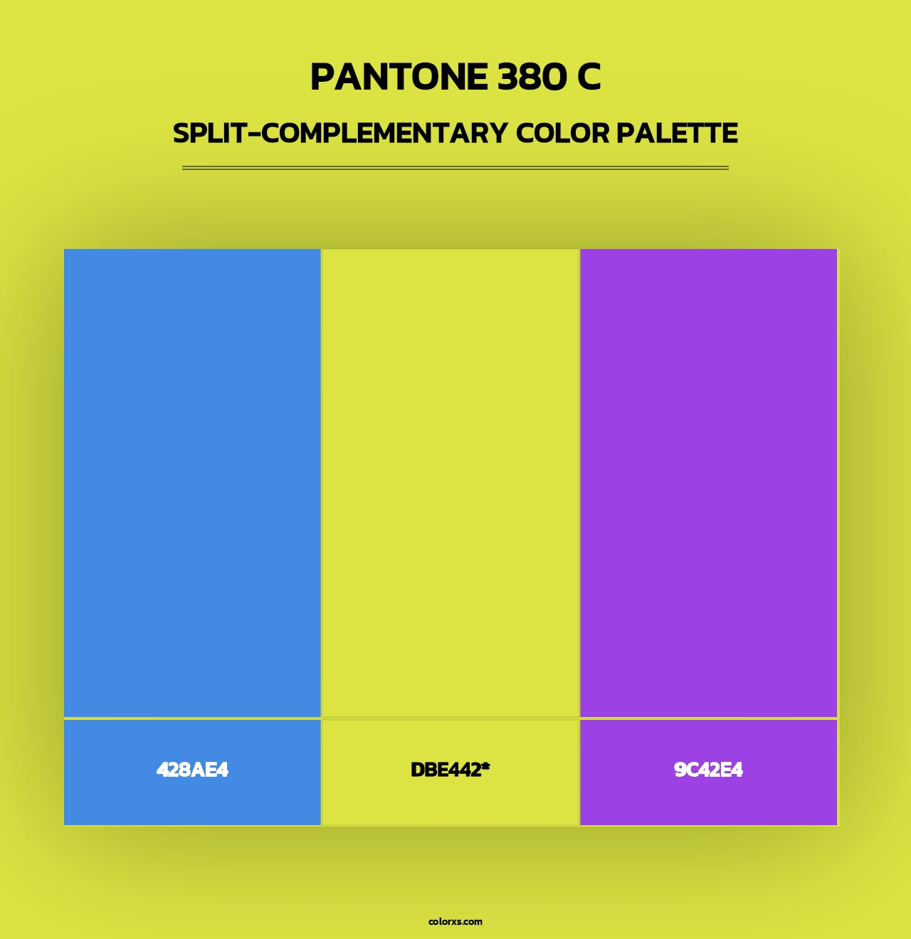 PANTONE 380 C - Split-Complementary Color Palette