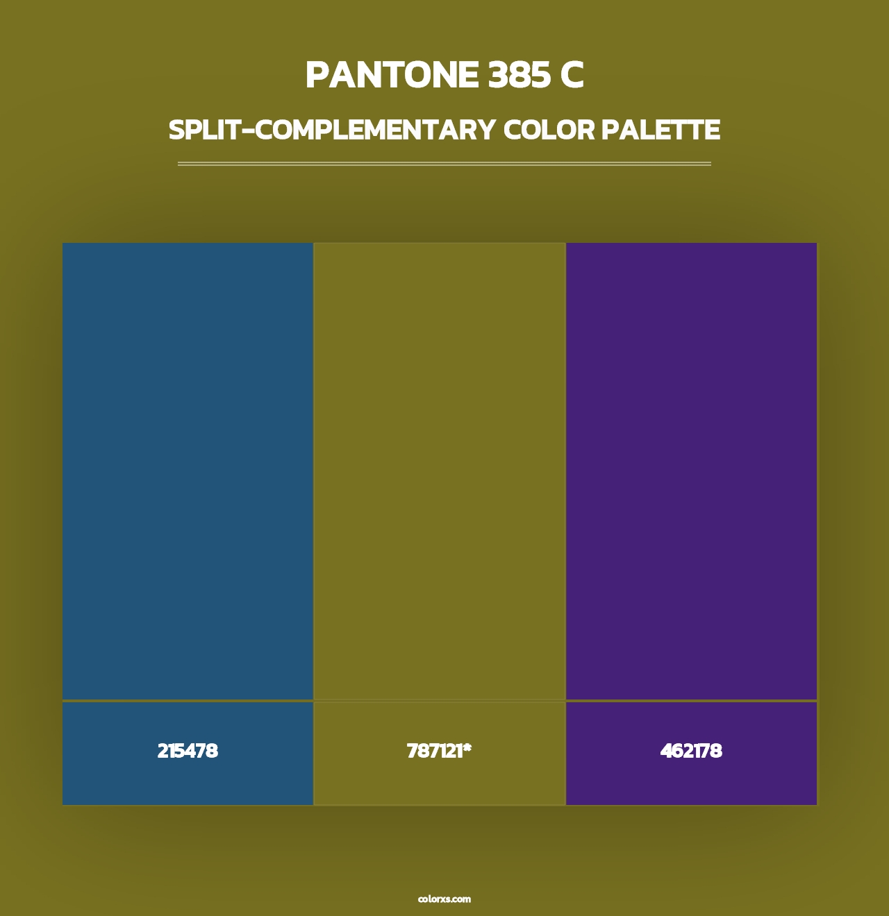 PANTONE 385 C - Split-Complementary Color Palette