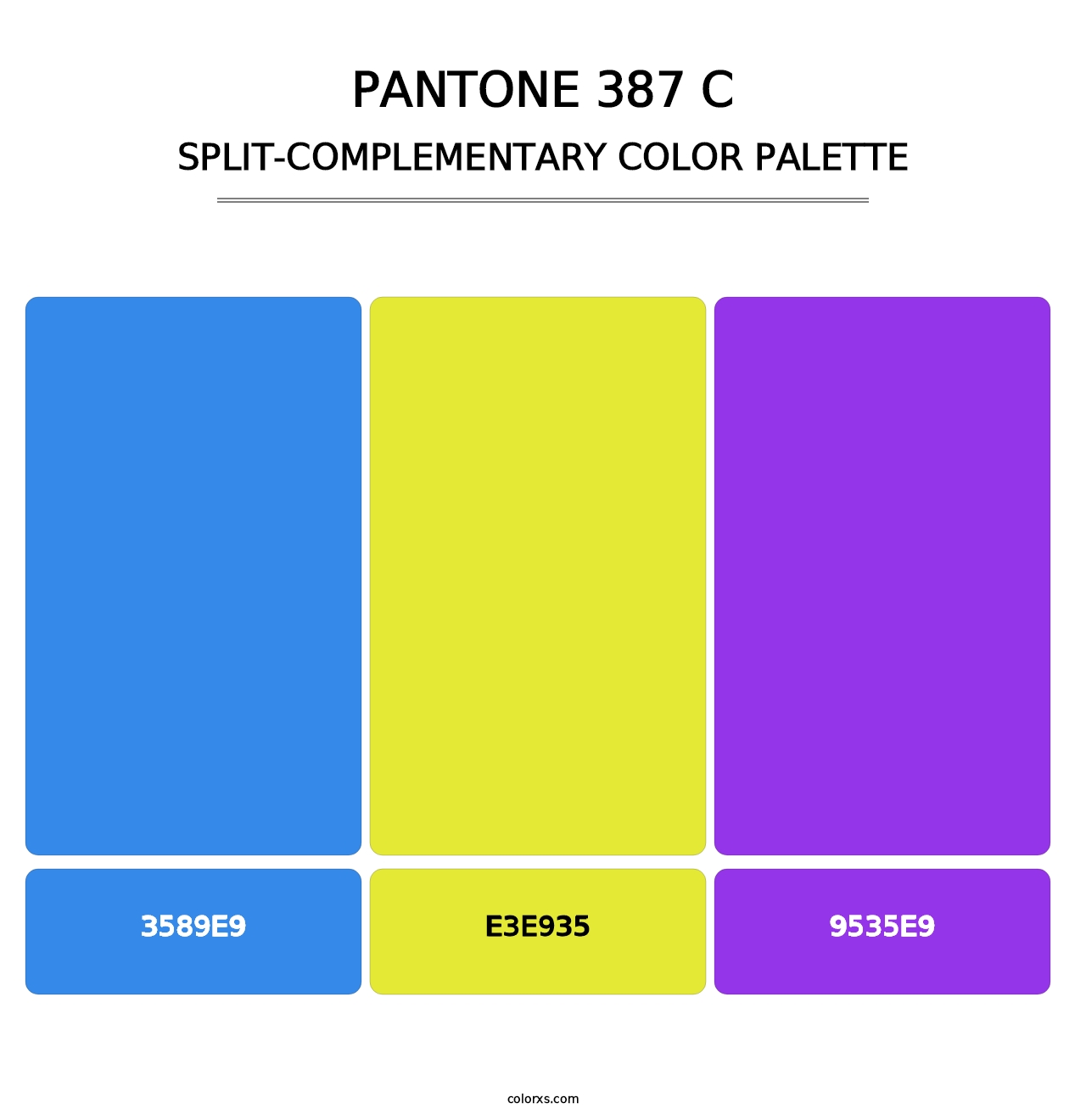 PANTONE 387 C - Split-Complementary Color Palette