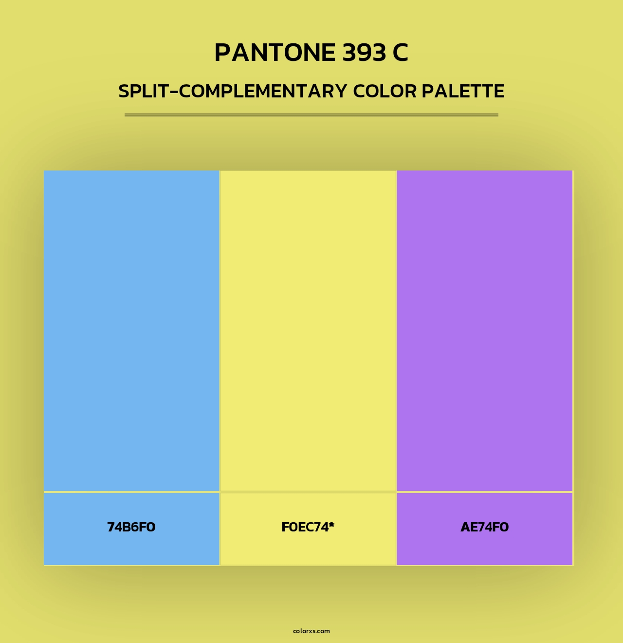 PANTONE 393 C - Split-Complementary Color Palette