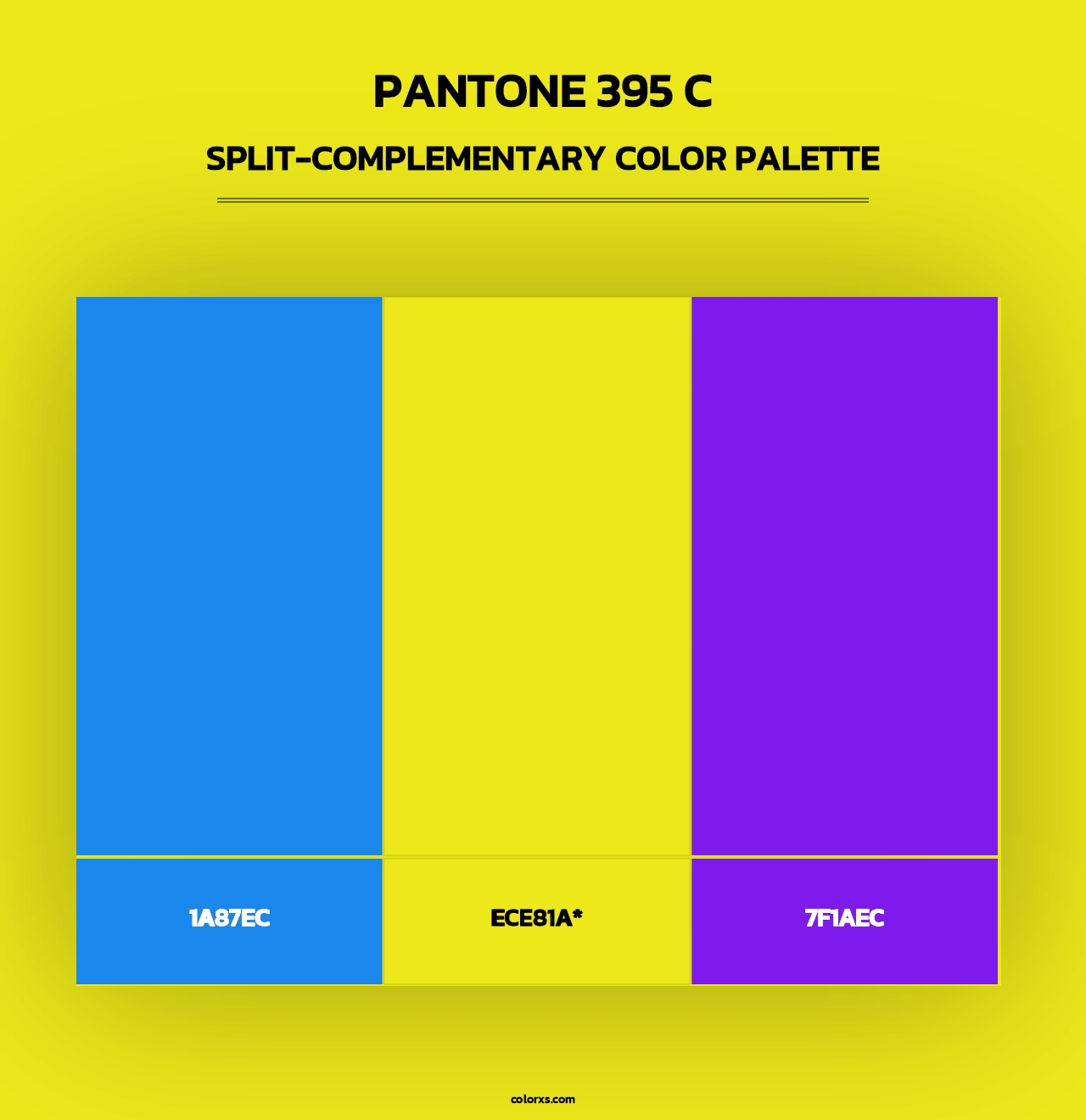 PANTONE 395 C - Split-Complementary Color Palette