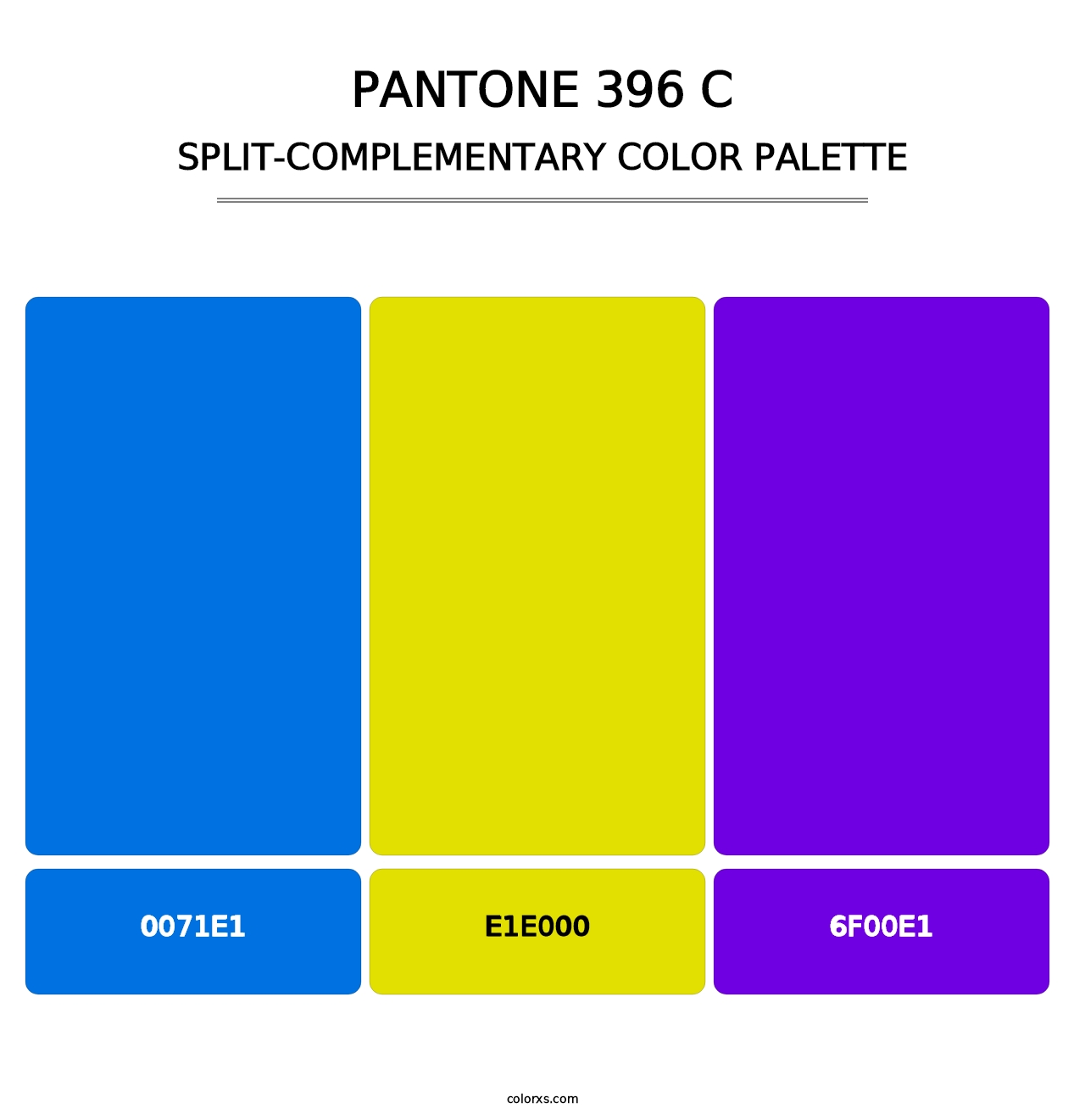 PANTONE 396 C - Split-Complementary Color Palette