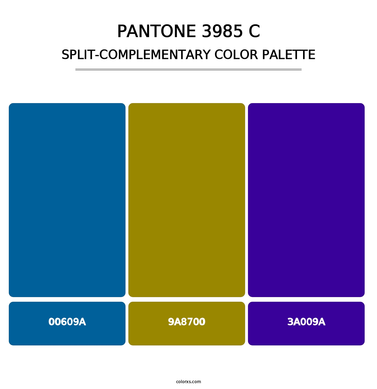 PANTONE 3985 C - Split-Complementary Color Palette