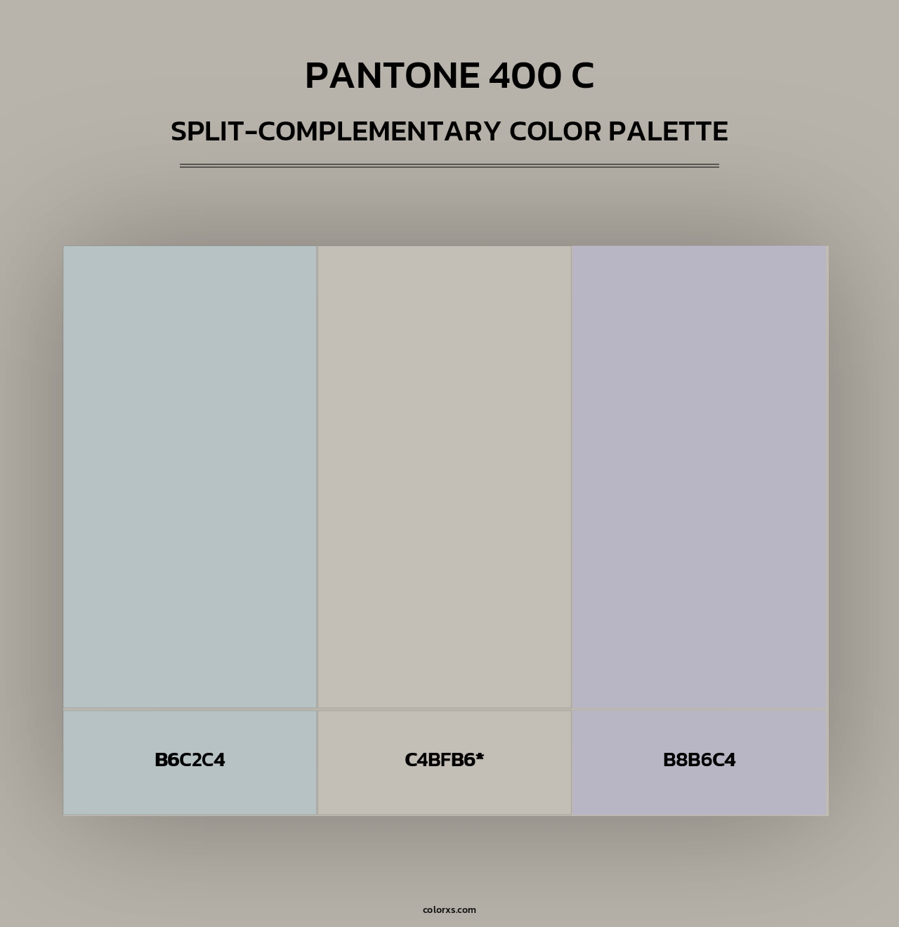 PANTONE 400 C - Split-Complementary Color Palette
