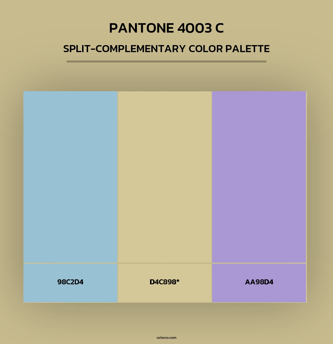 PANTONE 4003 C - Split-Complementary Color Palette