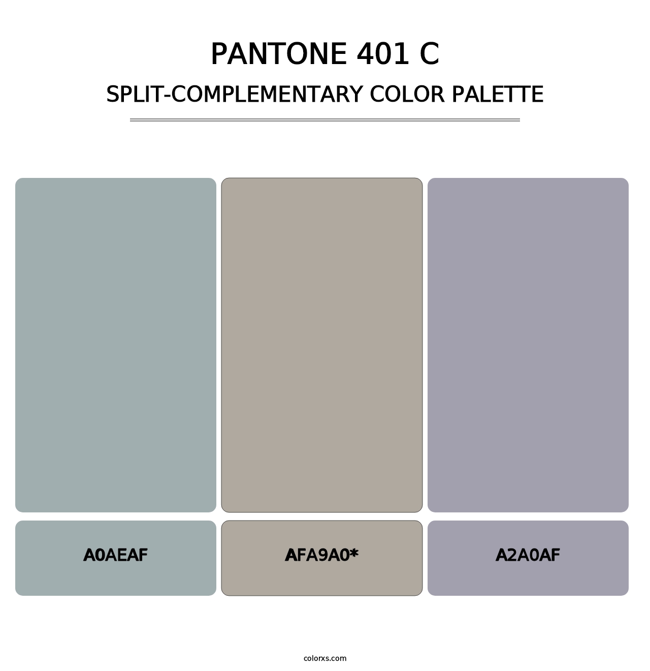 PANTONE 401 C - Split-Complementary Color Palette