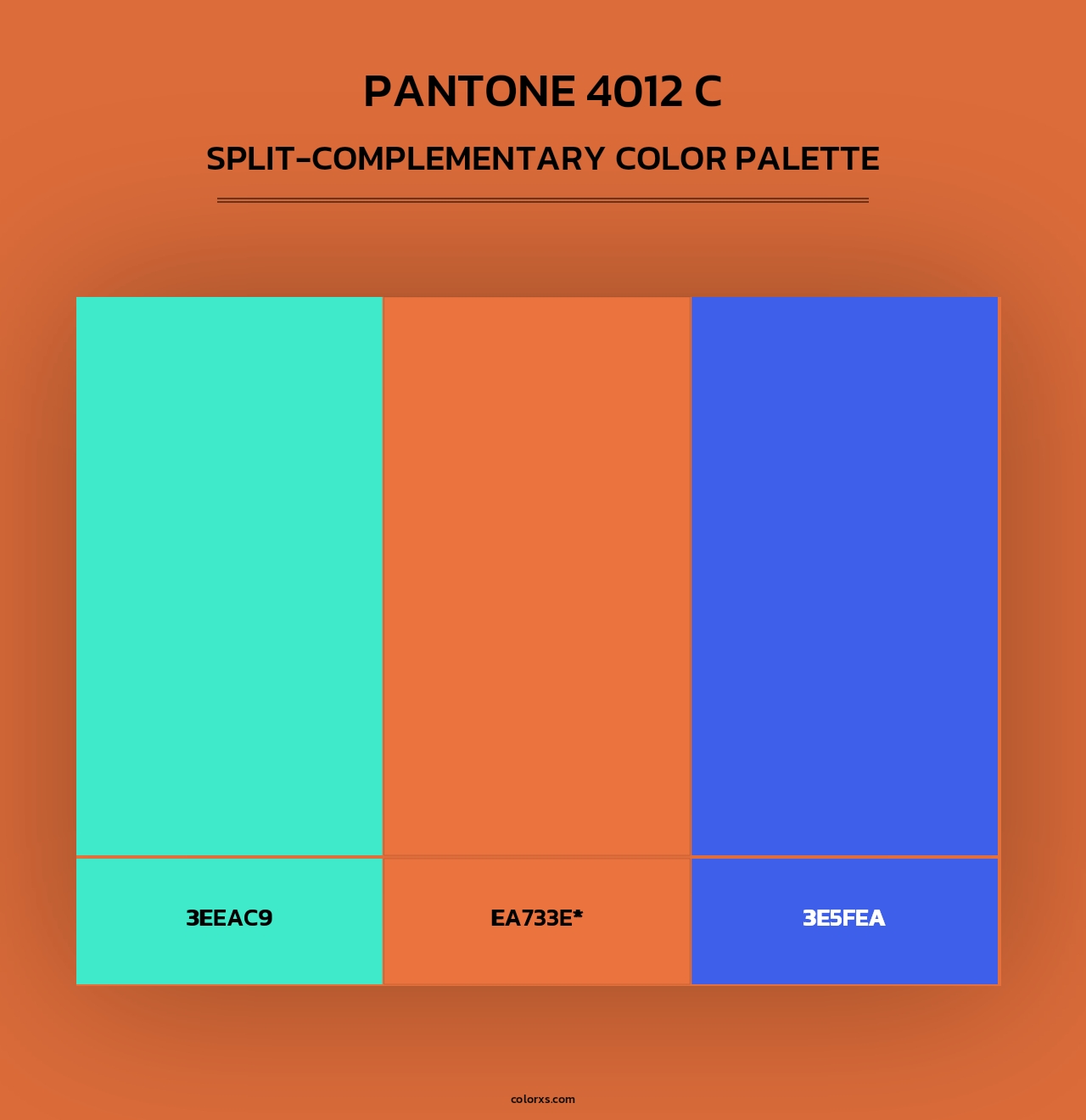 PANTONE 4012 C - Split-Complementary Color Palette