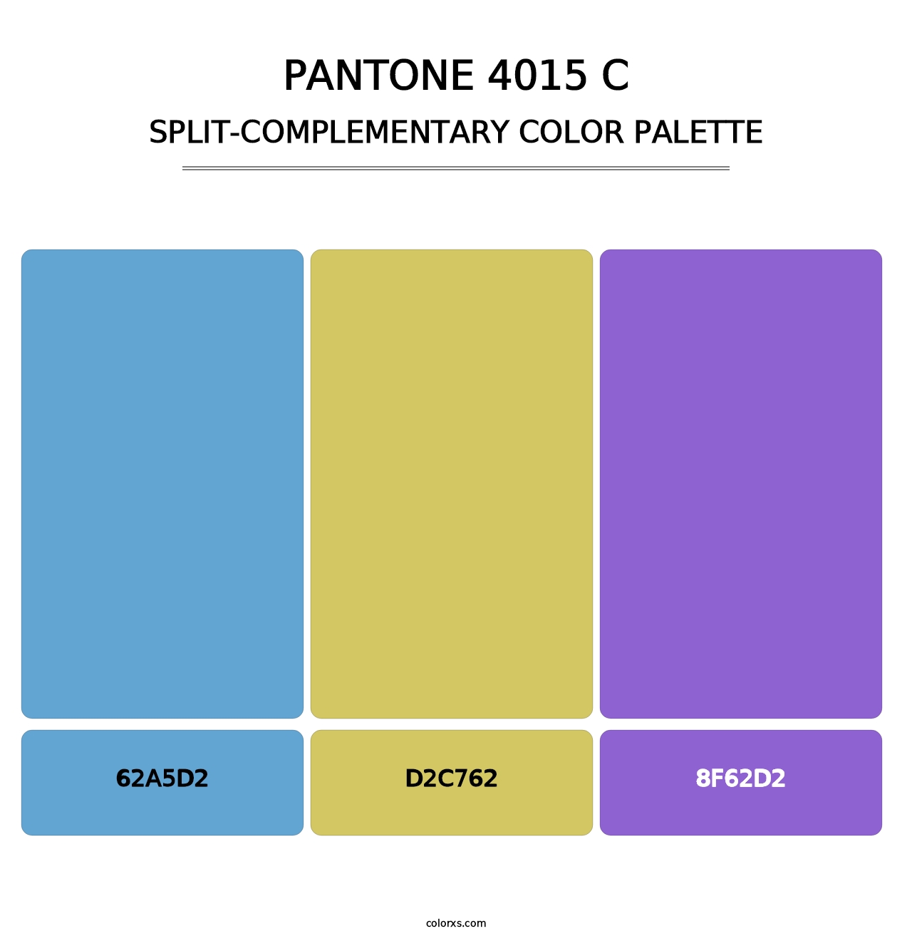 PANTONE 4015 C - Split-Complementary Color Palette