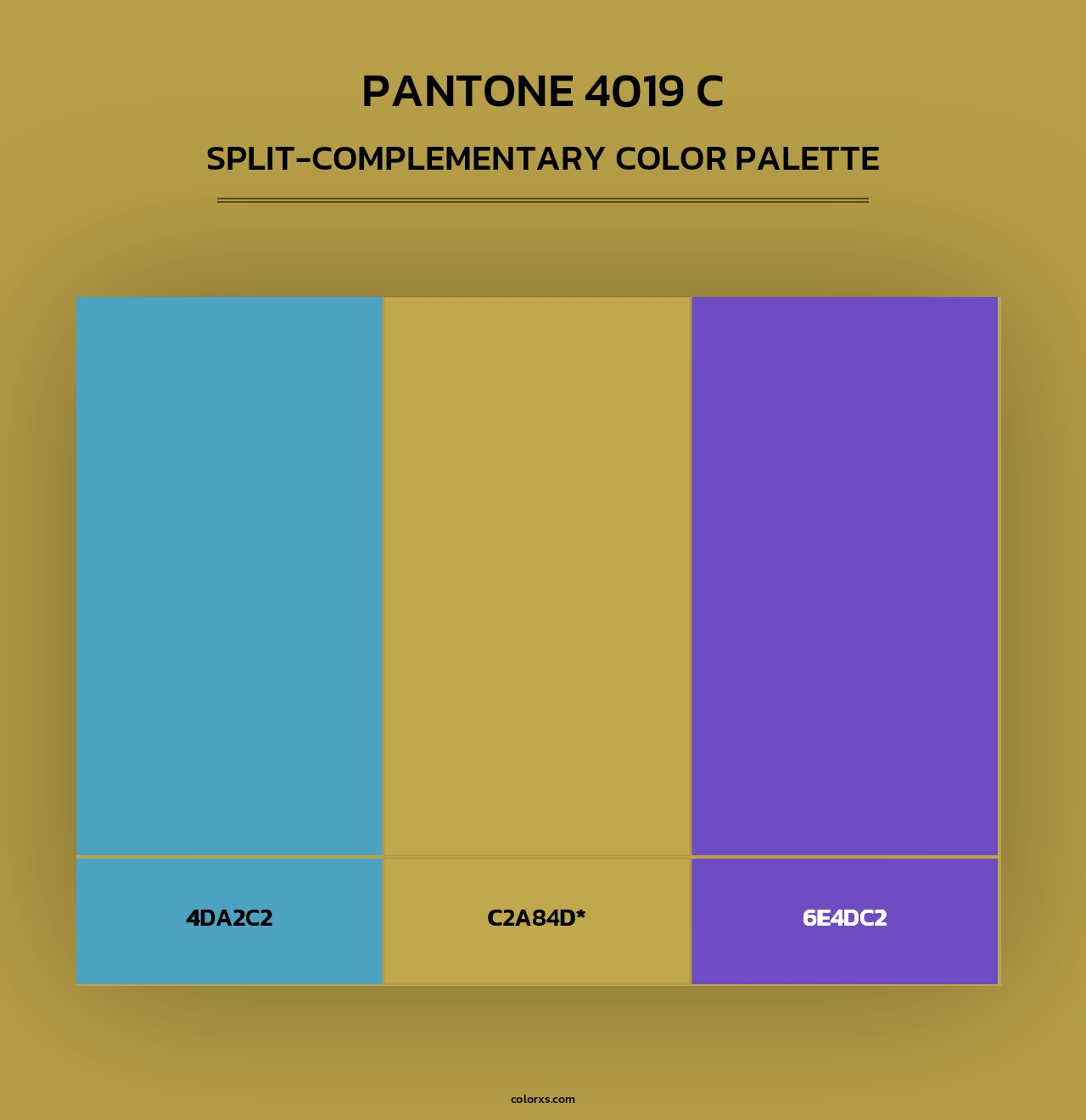 PANTONE 4019 C - Split-Complementary Color Palette