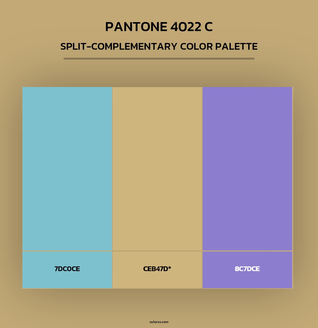PANTONE 4022 C - Split-Complementary Color Palette
