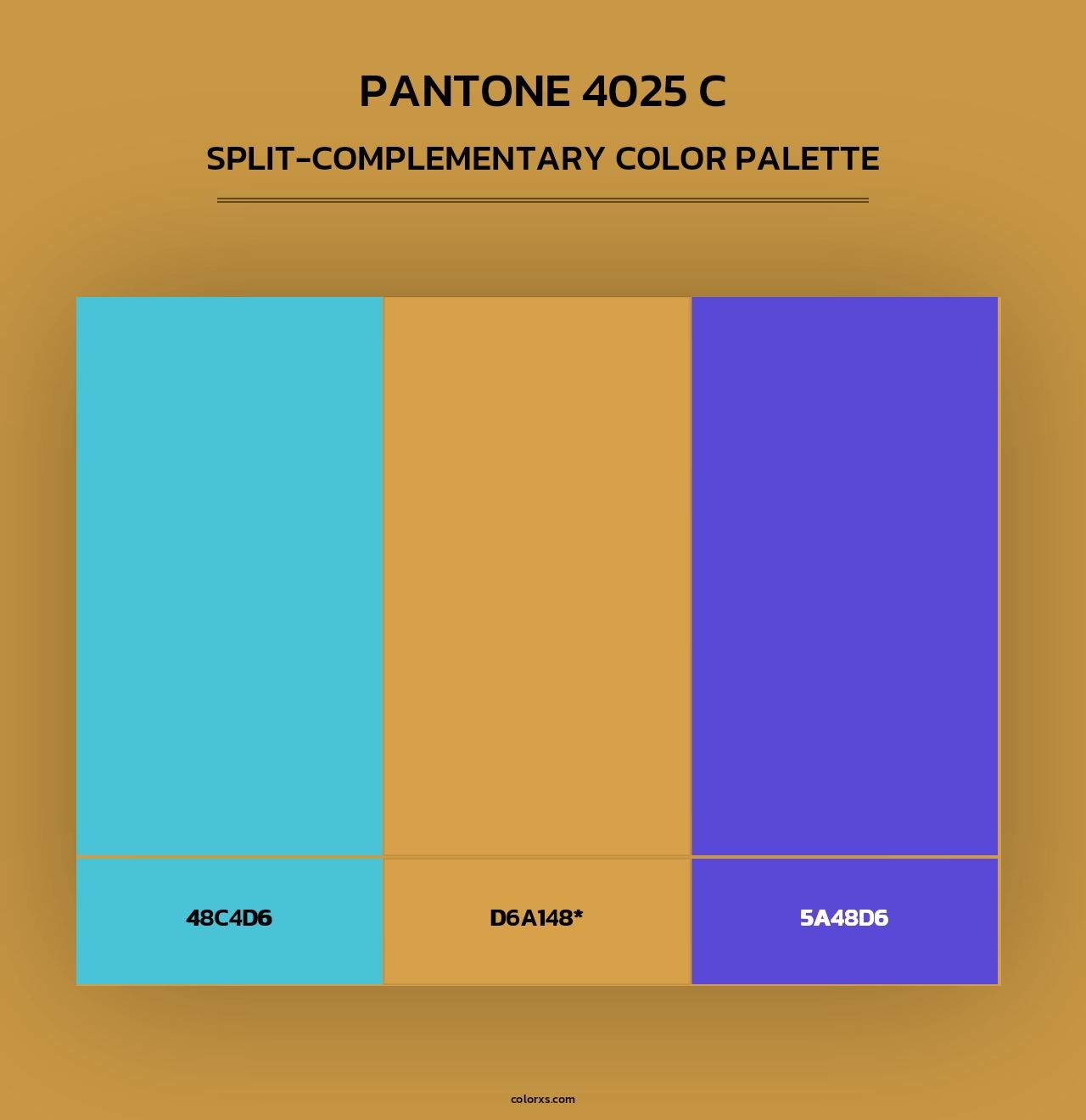 PANTONE 4025 C - Split-Complementary Color Palette